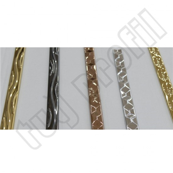 ÇELİK BORDÜR - PARLAK KROM - 3 CM PİRAMİT